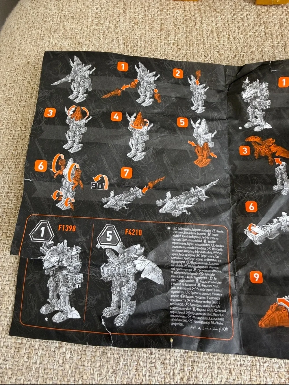Power Rangers Dino Mosa Razor Zord morphing Dino Robot with instruction manual